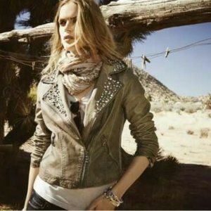 Sam Edelman Faux Leather Vegan Studded Moto Jacket
